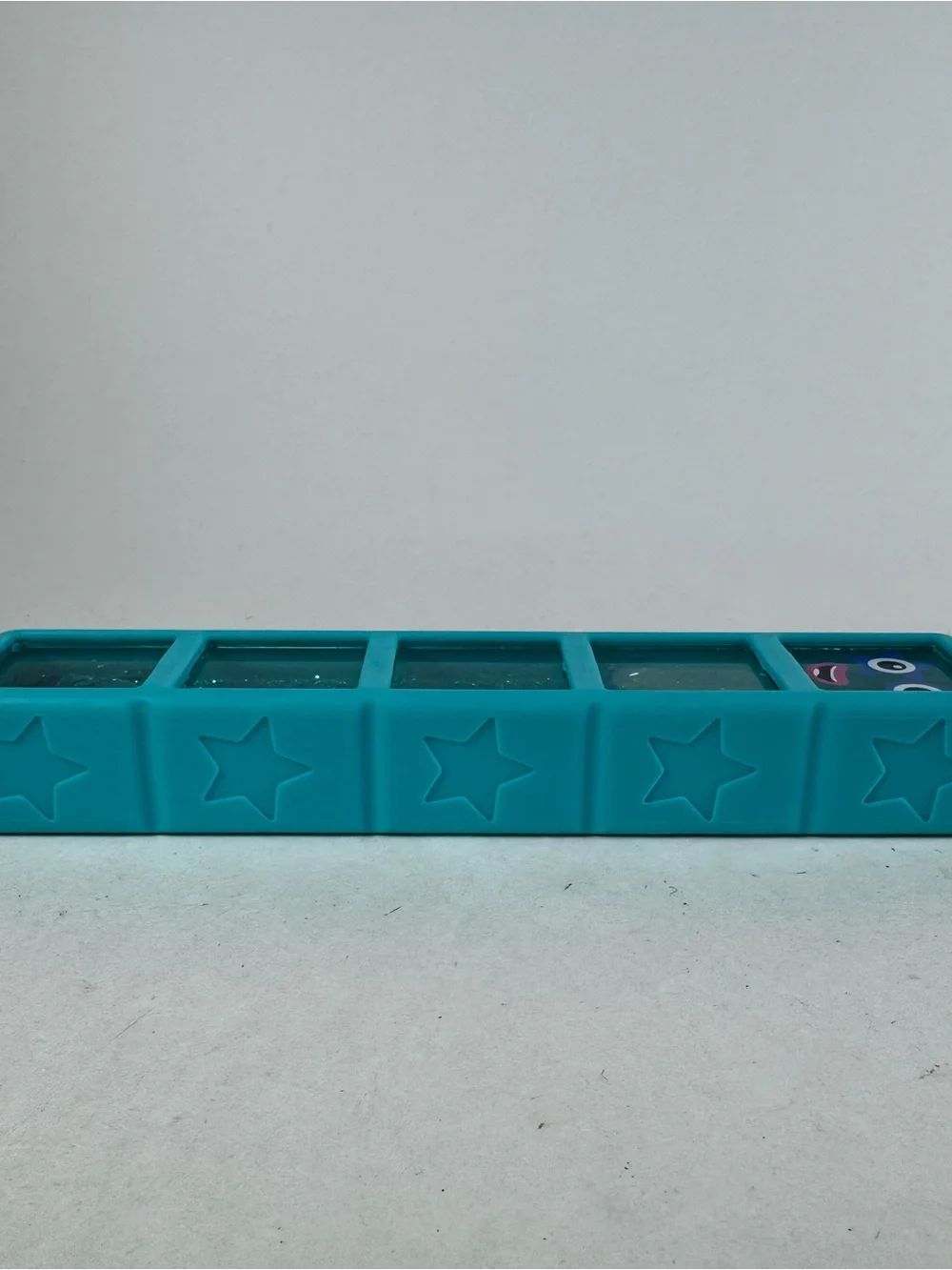 Hand 2 Mind 2024 Alphablocks Number Blocks 5 Teal Blue Rubber Glitter Water 6.5